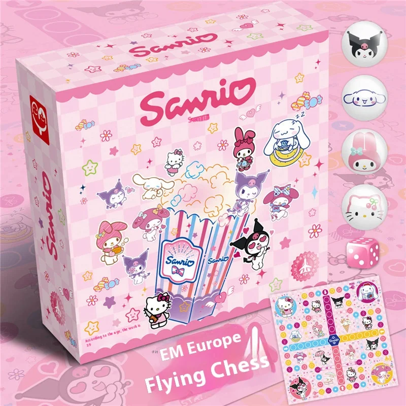 Gioco di scacchi volanti Sanrio Cinnamoroll Kuromi Regalo carino Studente Bambini Mini desktop Mini gioco multifunzionale Giochi da tavolo