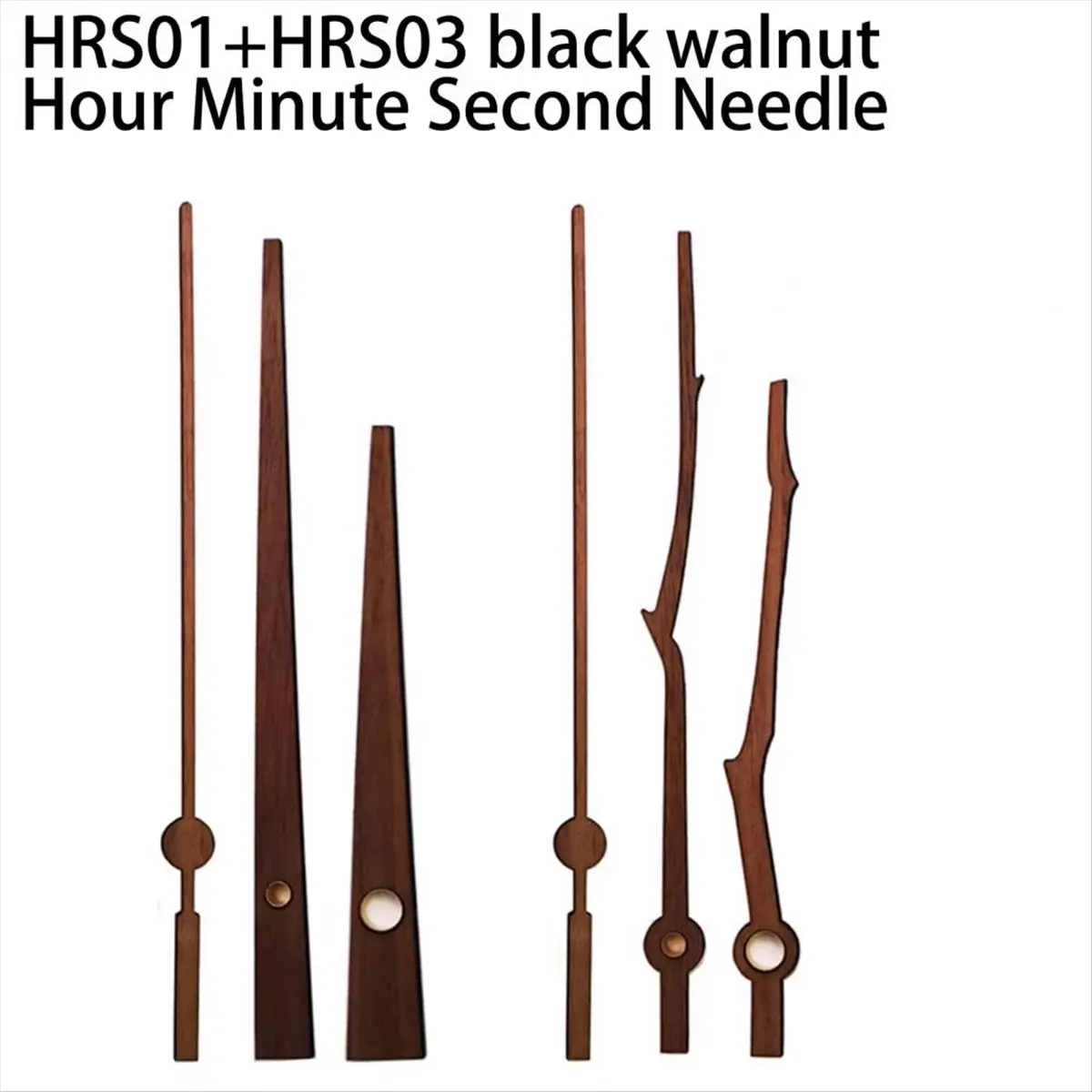 N14R Top 6pcs Quartz Clock Movement Mechanism Kit with 4 Types of Walnut Wood Clock Hands Clock Accessories Clock Repair Parts