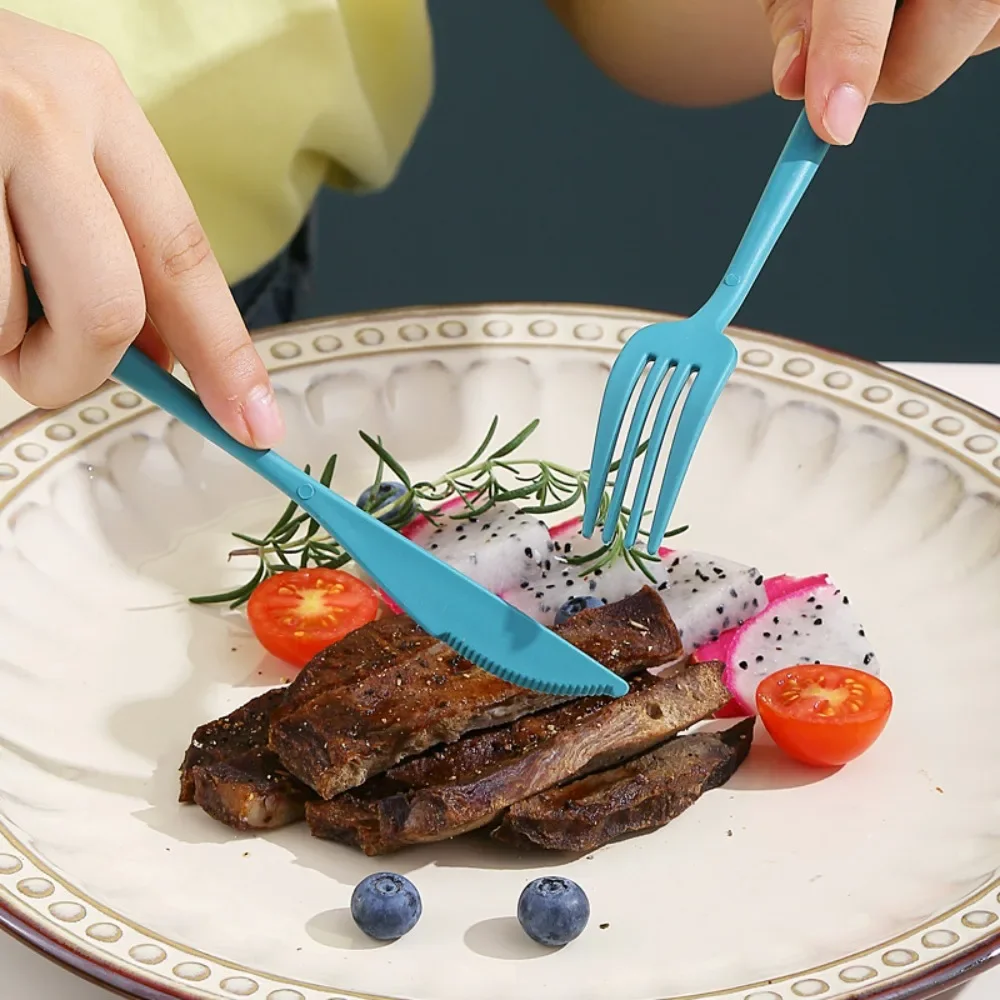 New Wheat Straw Wheat Straw Dinnerware Set Portable Eco-Friendly Tableware Travel Set Tableware Chopsticks Set Travel