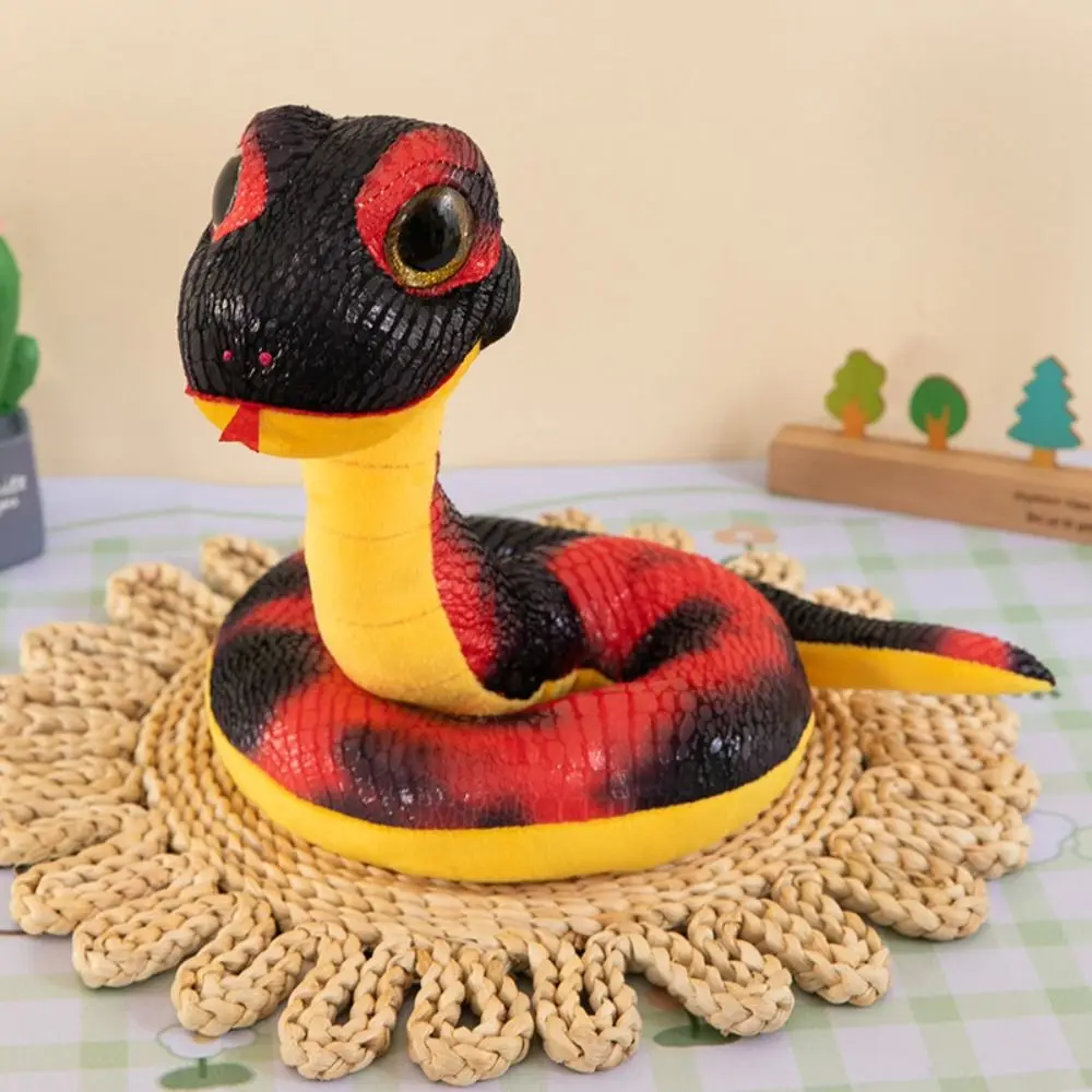 Happy New Year Snake Year Plush Toy Chinese Style Good Luck Big Eyes Snake Plush Toy 23/28cm Zodiac Mascot