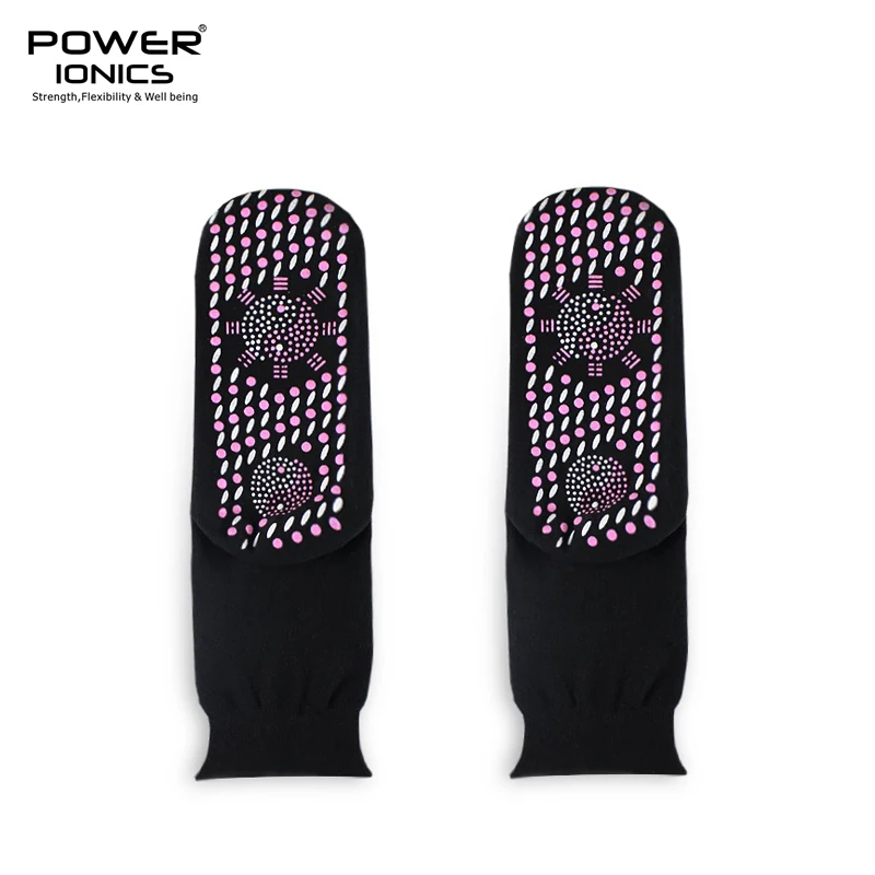 Power Ionics 1pair Anions Far Infrared Rays Self-heat 100% Cotton Socks Foot Massage Improve Body Blood Circulation