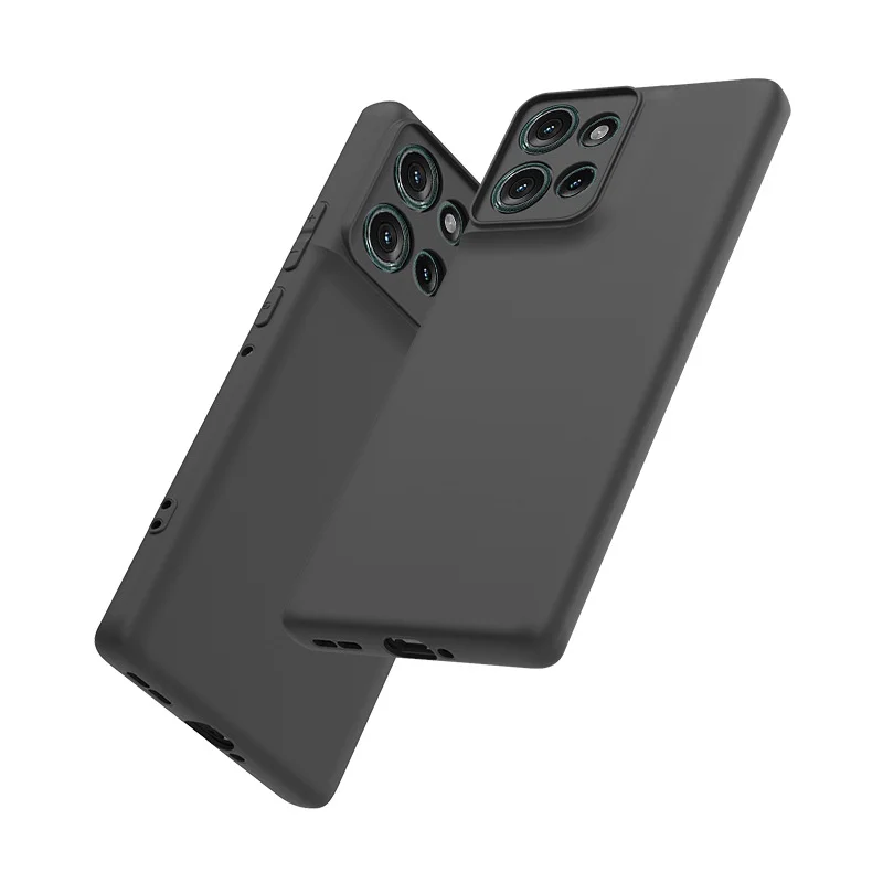 EUCAGR Für Motorola Moto Edge 60 Neo Hülle TPU Weiche Schlanke Schwarze Matte Silikonhülle Für Moto Edge 60 Neo 60Neo Rückseitenabdeckung Stoßfänger