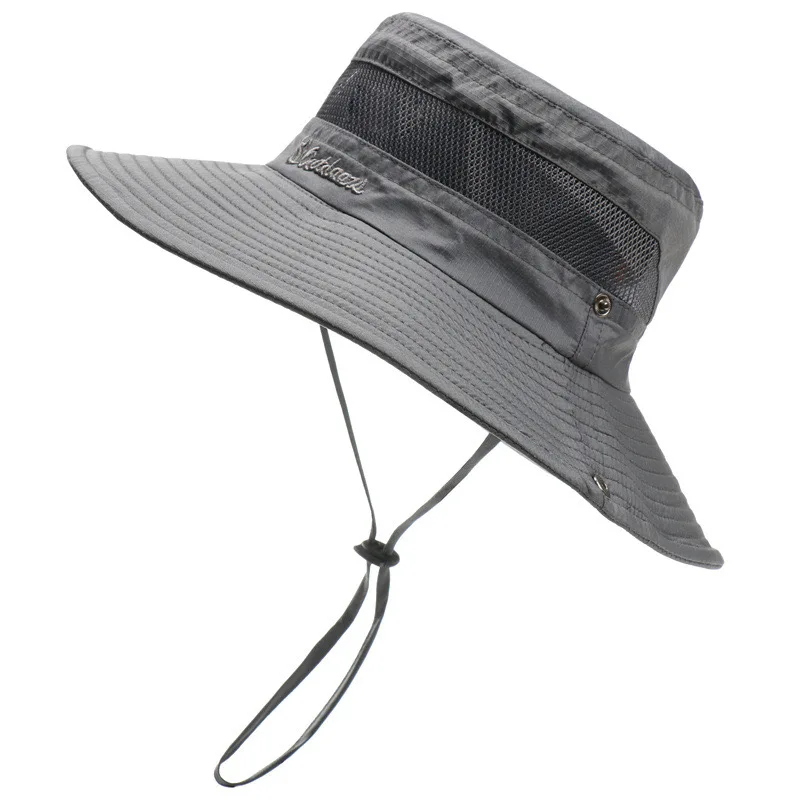 Sommer-Bergsteiger-Outdoor-Hüte für Damen und Herren, Dschungel-Abenteuer, Reisen, atmungsaktiv, große Traufe, leicht, faltbar, Sonnenschutz – Detail 3