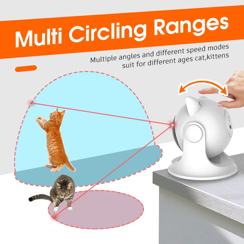 Activity Teaser Cat Toy Automatic Interactive Kitten Laser Toy USB Charged Smart for Cats Active Fun Game Accessories Electric