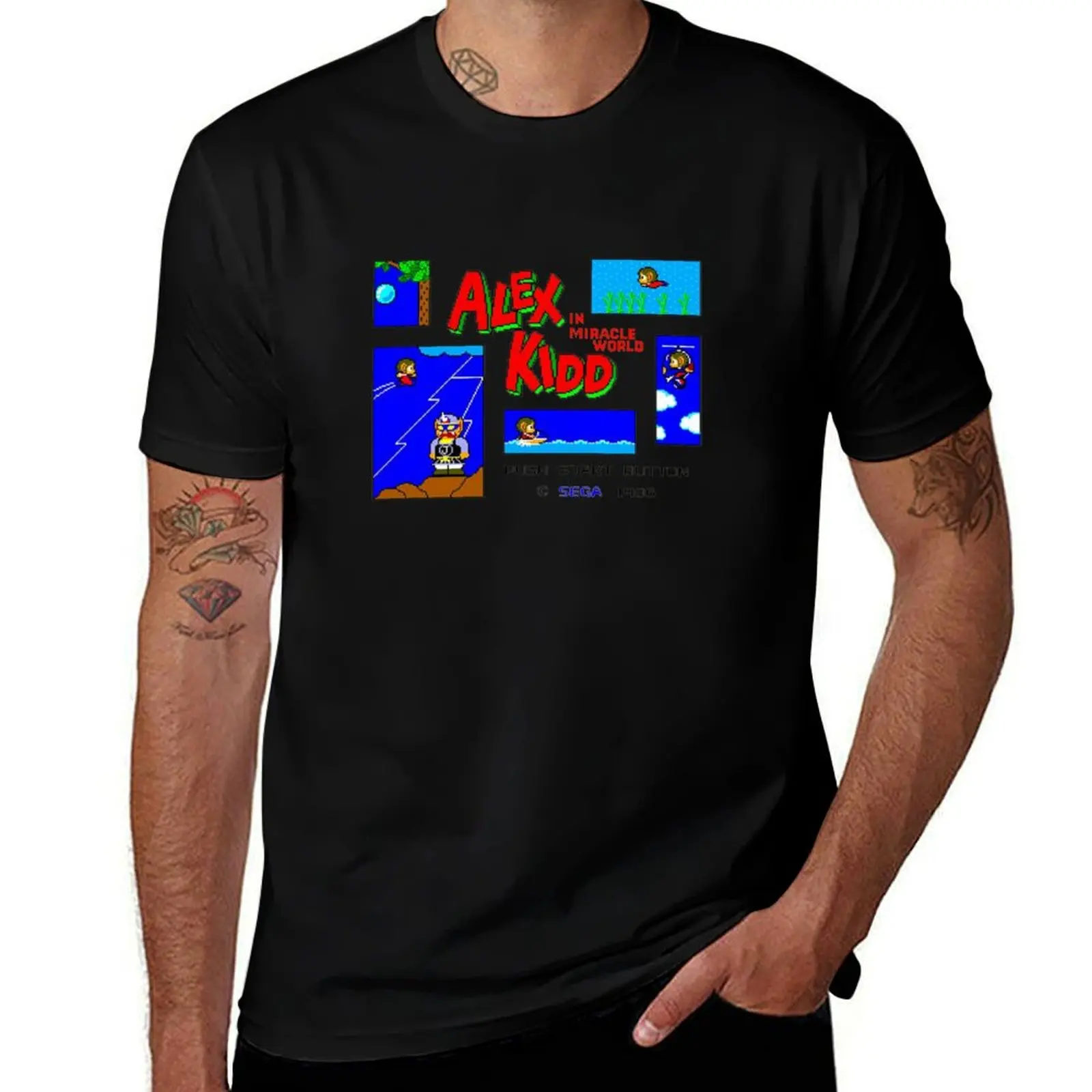 Camiseta Alex Kidd in Miracle World [título del juego], camisetas para hombre, paquete de camisetas blancas con gráficos para hombre, camiseta con estampado personalizado