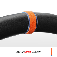 For Tesla BMW Mercedes Audi Porsche Volkswagen Toyota Honda Made of Alcantara Car Steering Wheel Top Center Marker Accessories