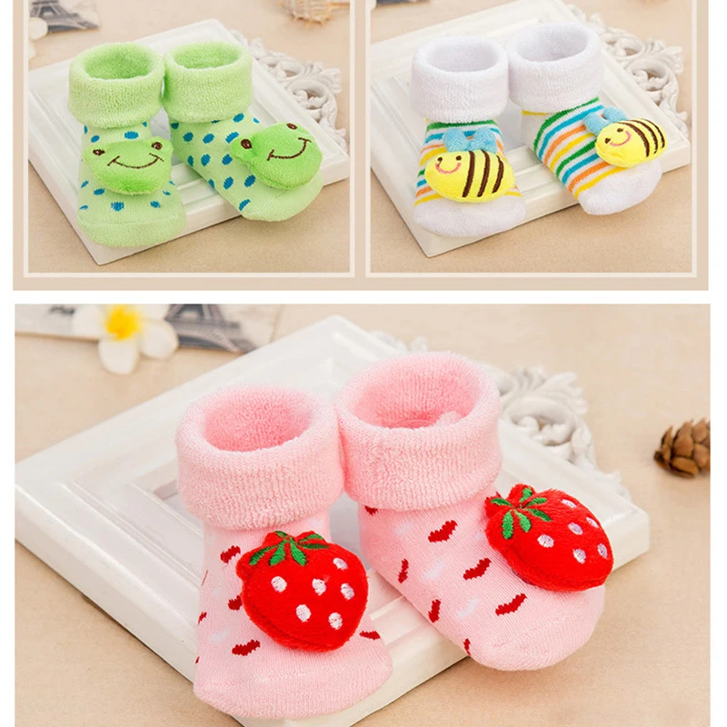 Cotton Baby Socks Stereo Doll Rubber Anti-slip Floor Cartoon Socks Kids Toddlers Winter Spring Fashion Animal Newborn 0-18 month