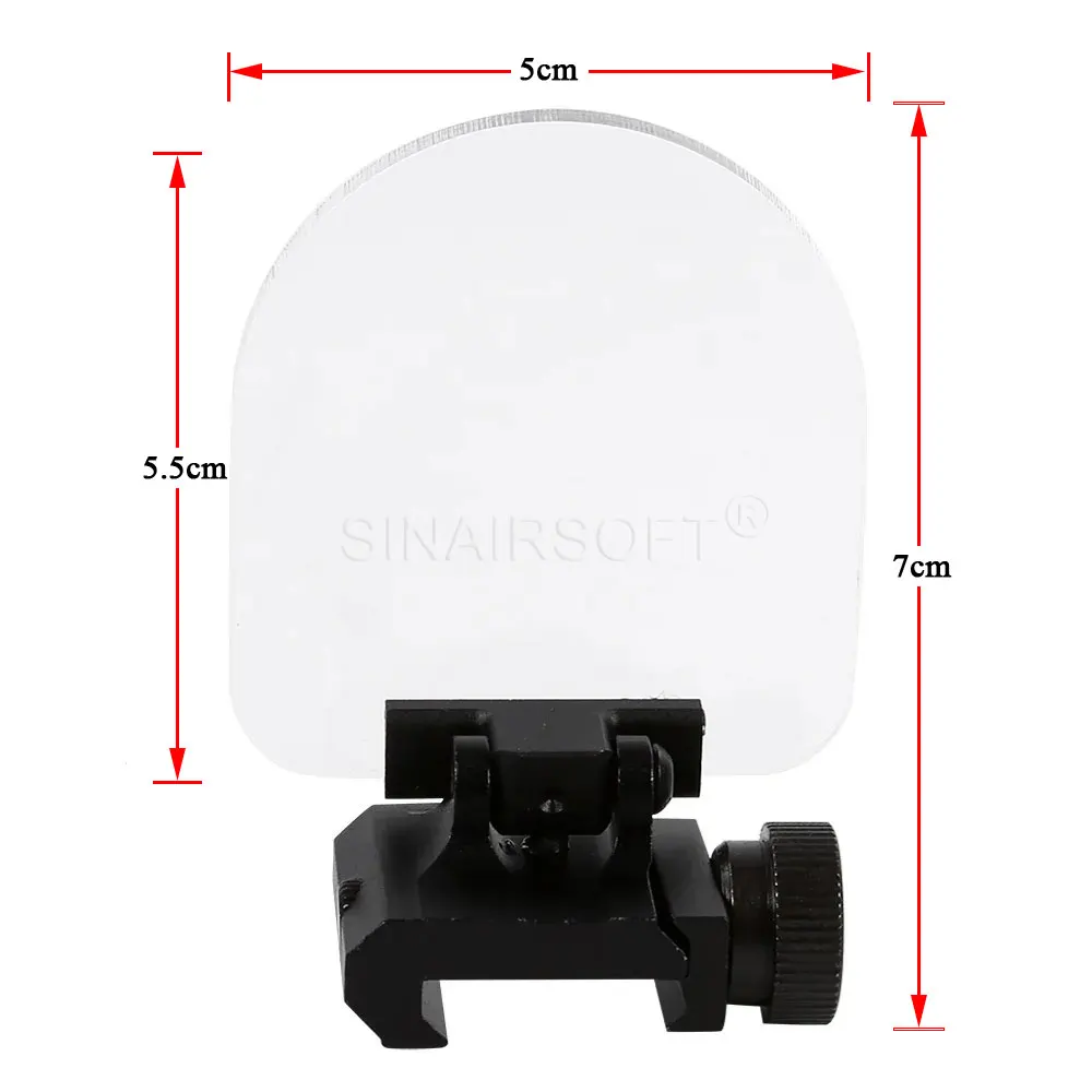 Tactical Flip Up Scope Mount Transparent Bulletproof Lens Protector Cover Airsoft Riflescope Hunting Red Dot Sight Accessories