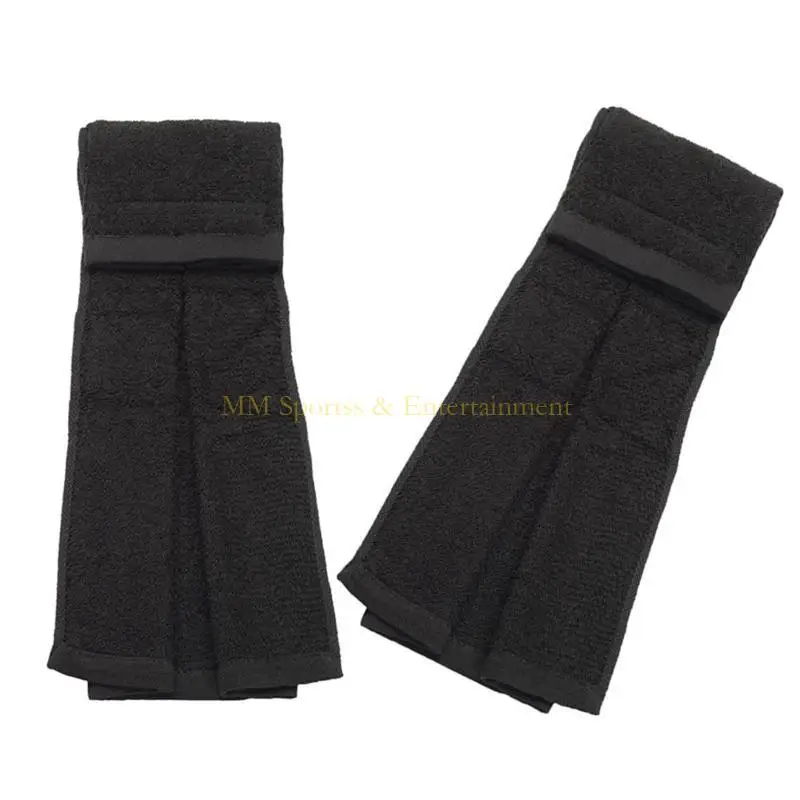 

31BE 2Pcs Football Sports Towel with Fastener Cotton Hand Towels Football Accessories