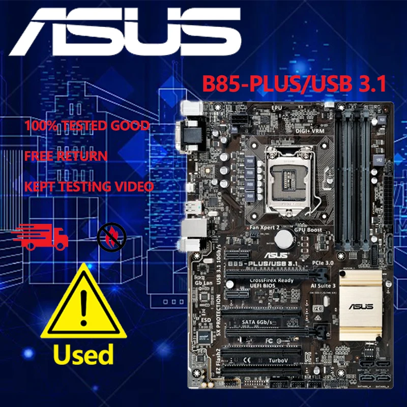 

ASUS B85-PLUS/USB 3.1 motherboard Intel® B85 LGA 1150 (Socket H3) ATX