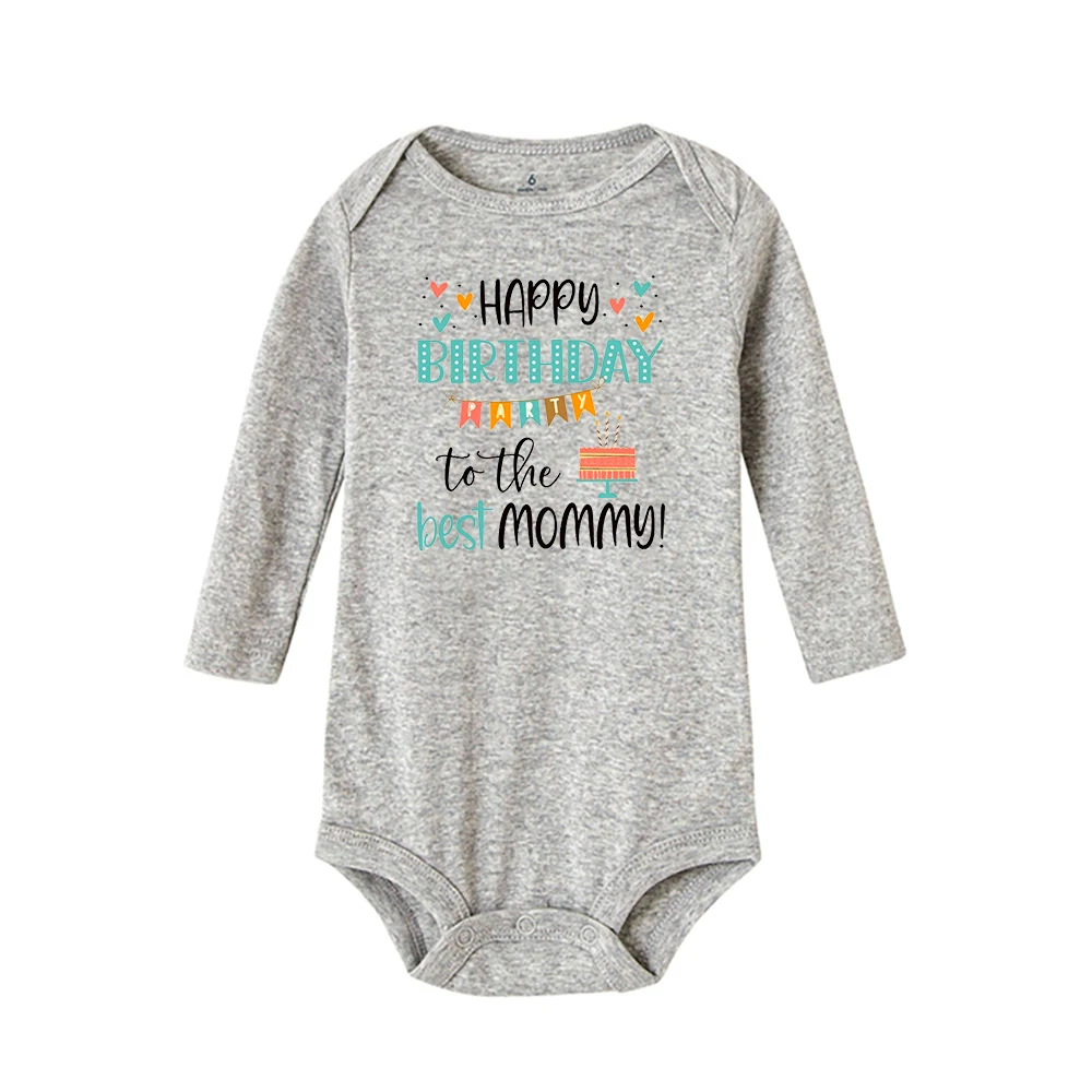 Happy Birthday To The Best Mommy Daddy Newborn Twins Baby Romper New Born Baby Boys Girls Items Daddy and Mommy Birthday Present