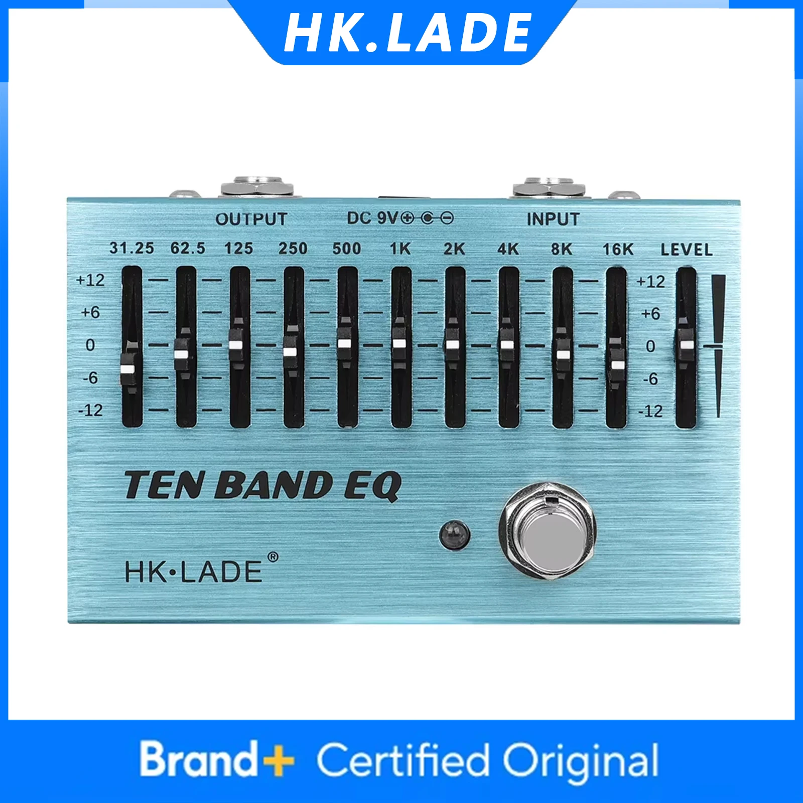 

HK.LADE SA-01 Контроллер Эквалайзер Педаль эффектов для гитары 10-полосная педаль эффектов для электрогитары Педали эквалайзера True Bypass Гитарные инструменты