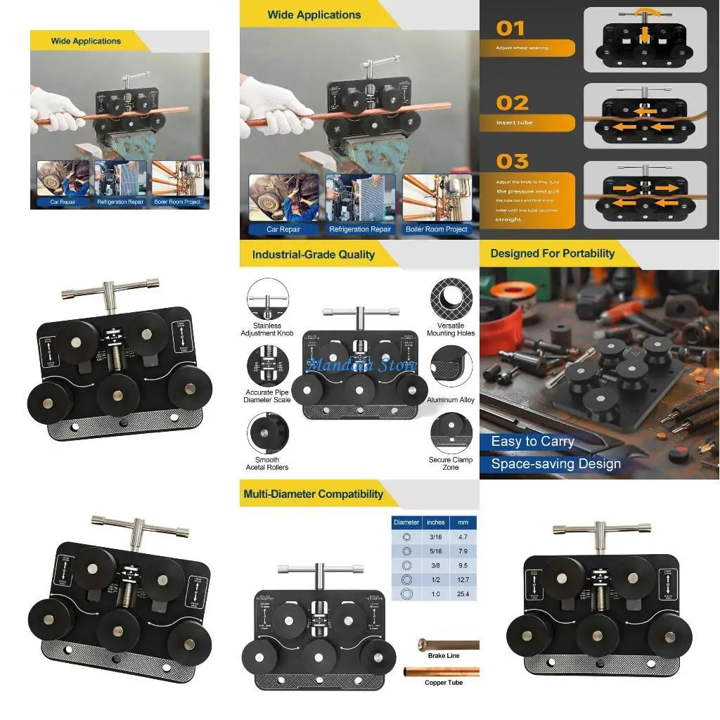 

U2JC Global Tube Straightener For 3/16 To single Foot Brake Rulings HVAC Conduits With Permanent Mixture Building