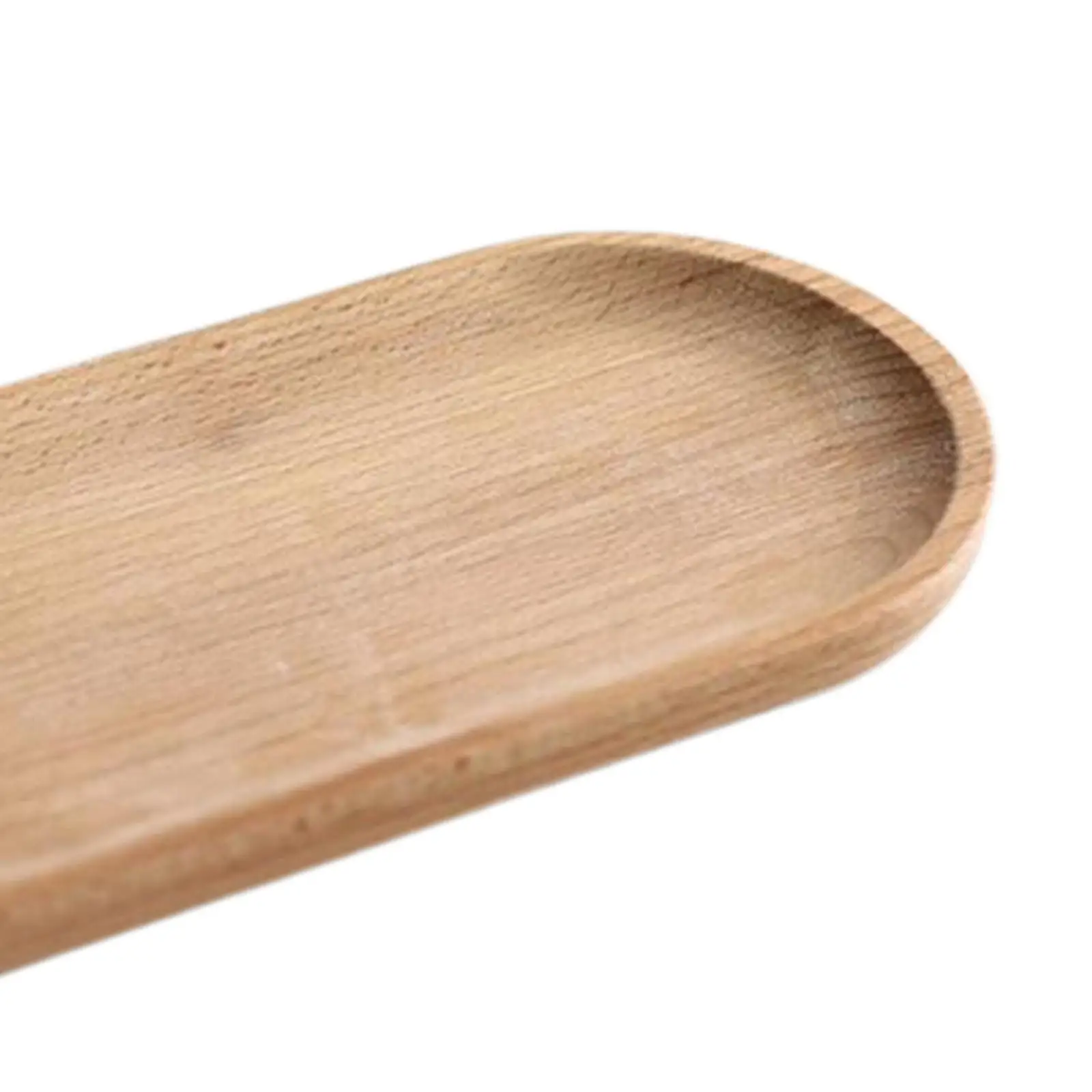 Oval Wooden Tea Tray, Board Dinning Wood Tray for Serving, Snacks, Food, Tea Storage