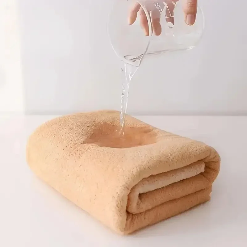 2PC Bath Towels Set Super Soft Highly Absorbent Quick-drying For Adults Hotel & Spa Use Coral Velvet Bath Towel