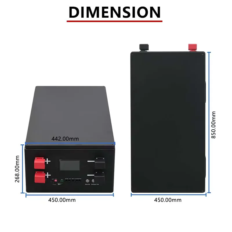 EU STOCK DIY 48V LiFePO4 Battery case JK 16S 200A Smart BMS 51,2V DIY Kits 280ah BT LCD 2A Active Balancer Case Assemble Box