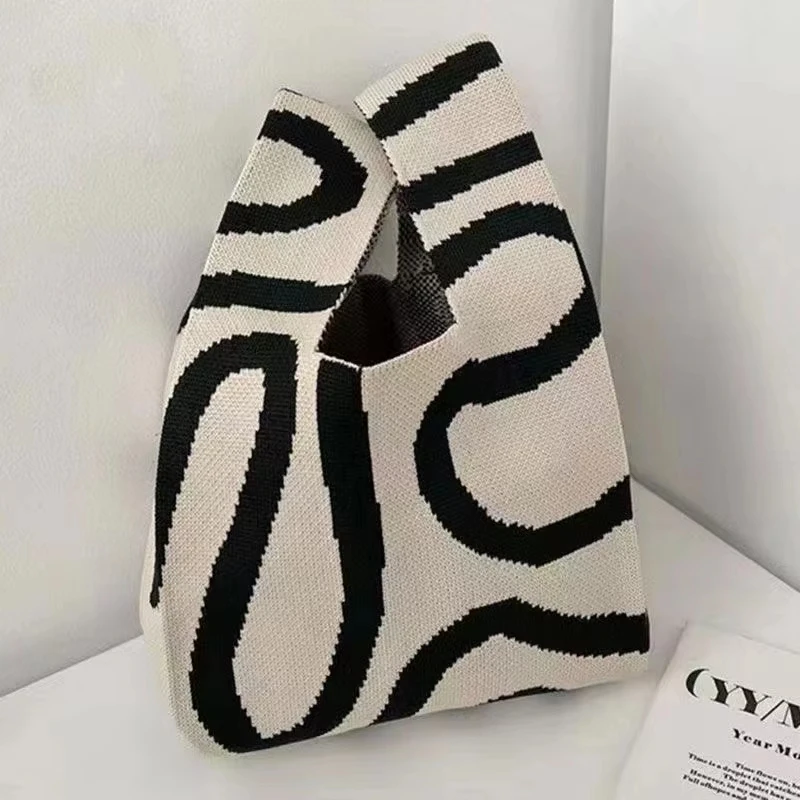 1Pcs Women's Bags Knitted Bags Tote Bucket Bags Tote Handbags Handbags Woven Bags Simple Bags Knitted Bags Women's Bags New
