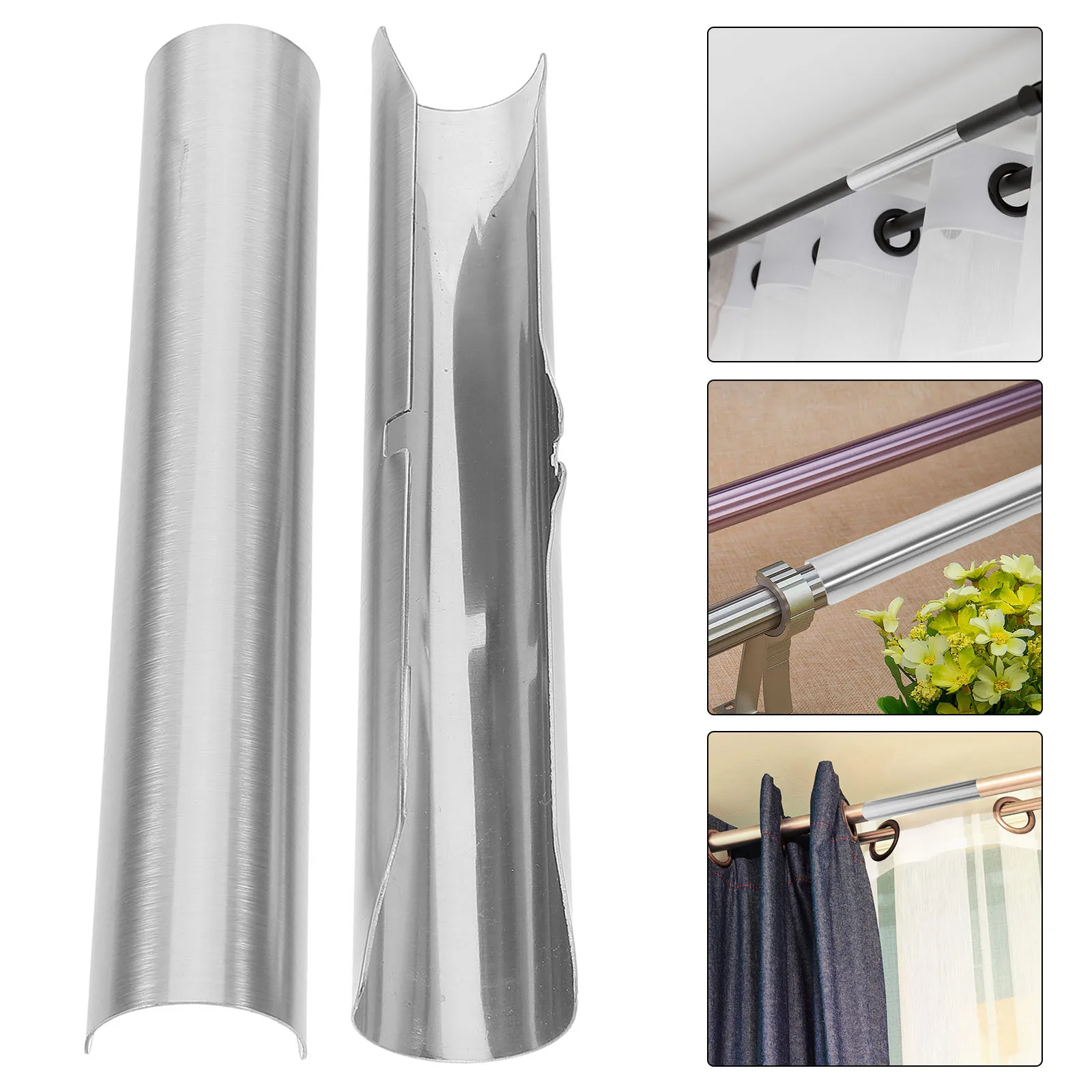 

10Pcs Roman Rod Connector Metal Curtain Pole Joint Replacement Window Drapery Rod Connector Joints for Curtain Rods