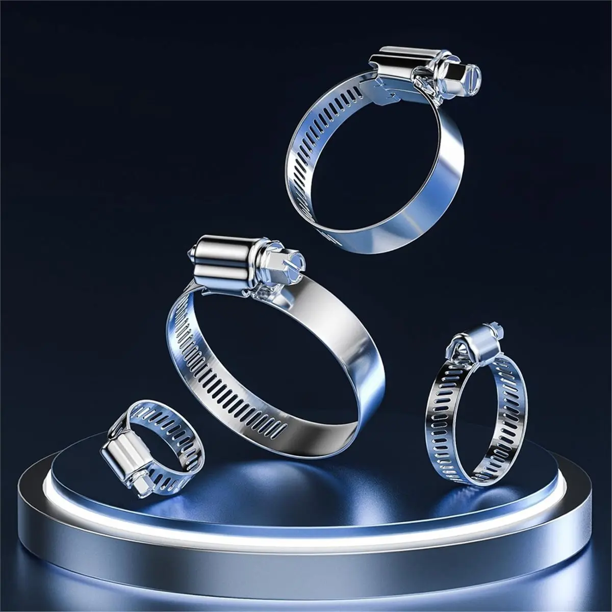 2026 New 101pcs Stainless Steel Hose Clamp Line Hose Spring Wire Clips Clamp for 8-44mm Clips Water Pipe Air Hose Tube Kit