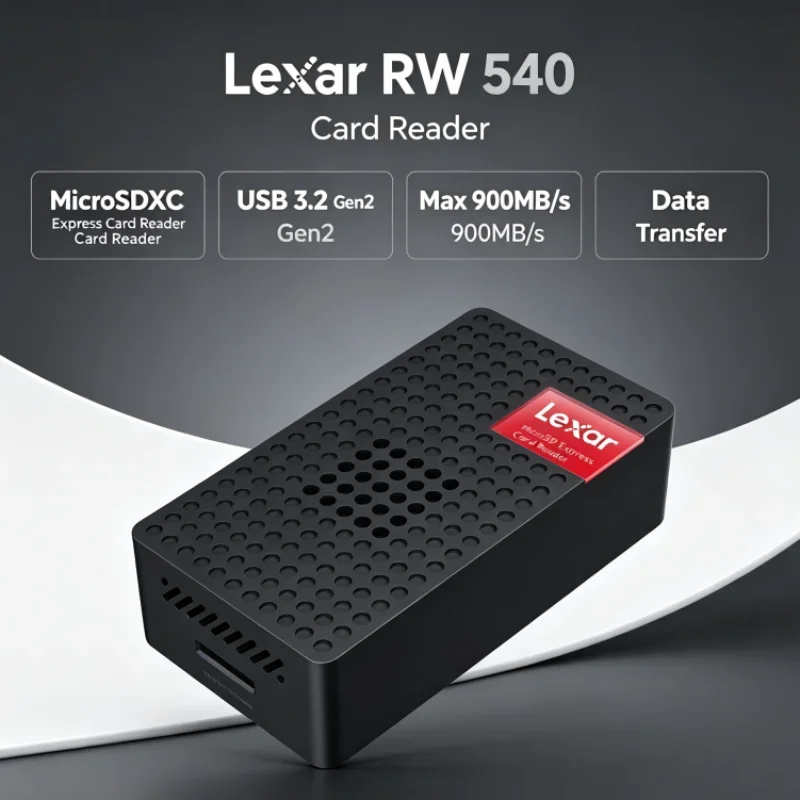Lexar RW540 PLAY PRO MicroSD Card Reader MicroSDXC Express Card Reader Max 900MB/s UHS-I UHS-II for Photo Transfer