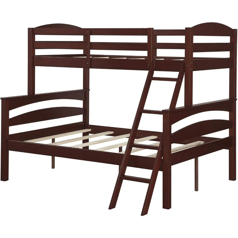 Brady Wood Bunk Bed Frame, Twin Over Full, Espresso