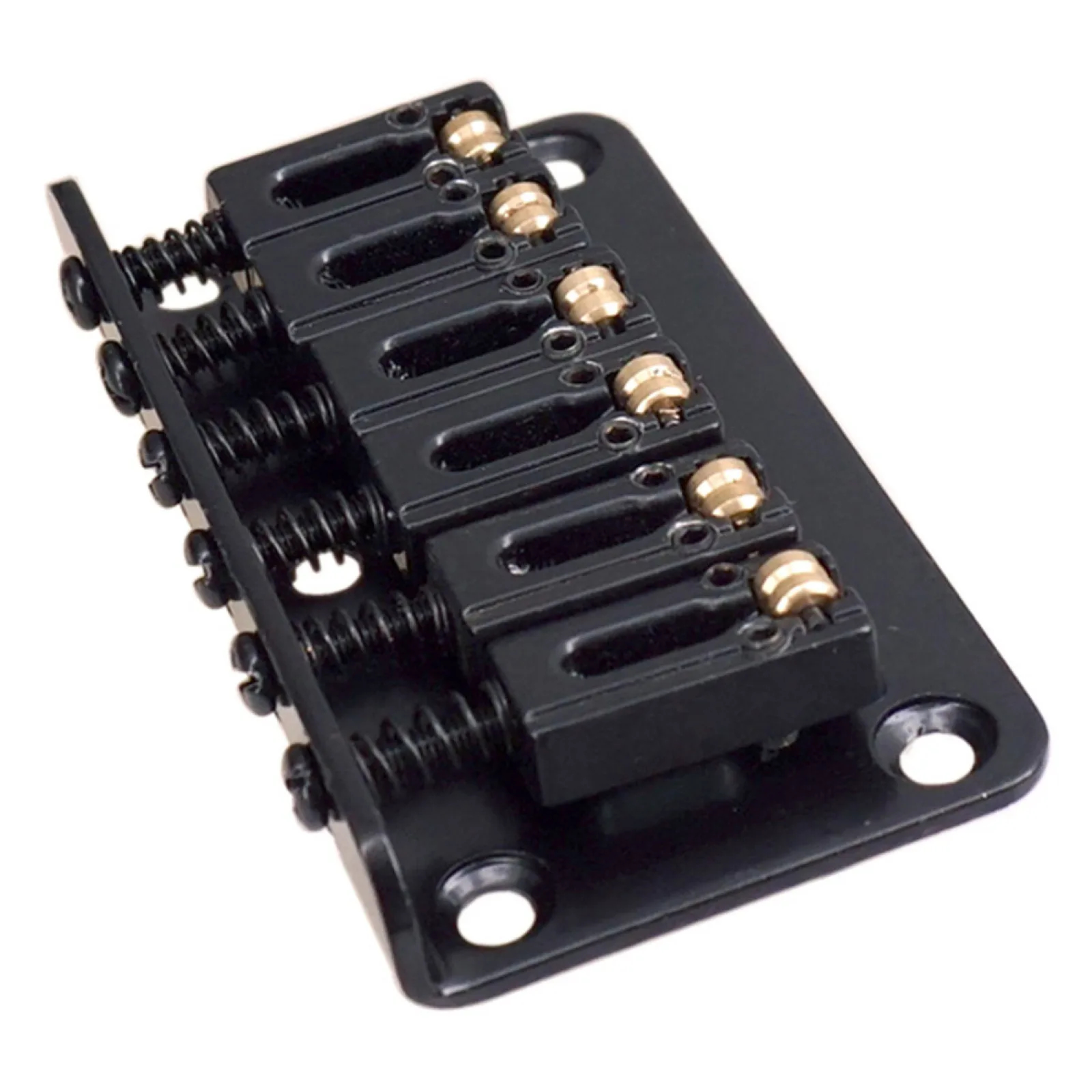 1 مجموعة سوداء 6 سلسلة الأسطوانة السرج جسر معدني هاردتيل للجيتار الكهربائي مع وجع ومسامير