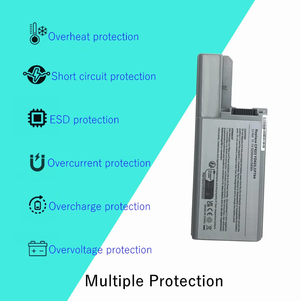Laptop battery For Dell Latitude D531 D531N D820 D830 Precision M4300 Mobile Workstation DF230 DF249 FF232 GX047 XD736