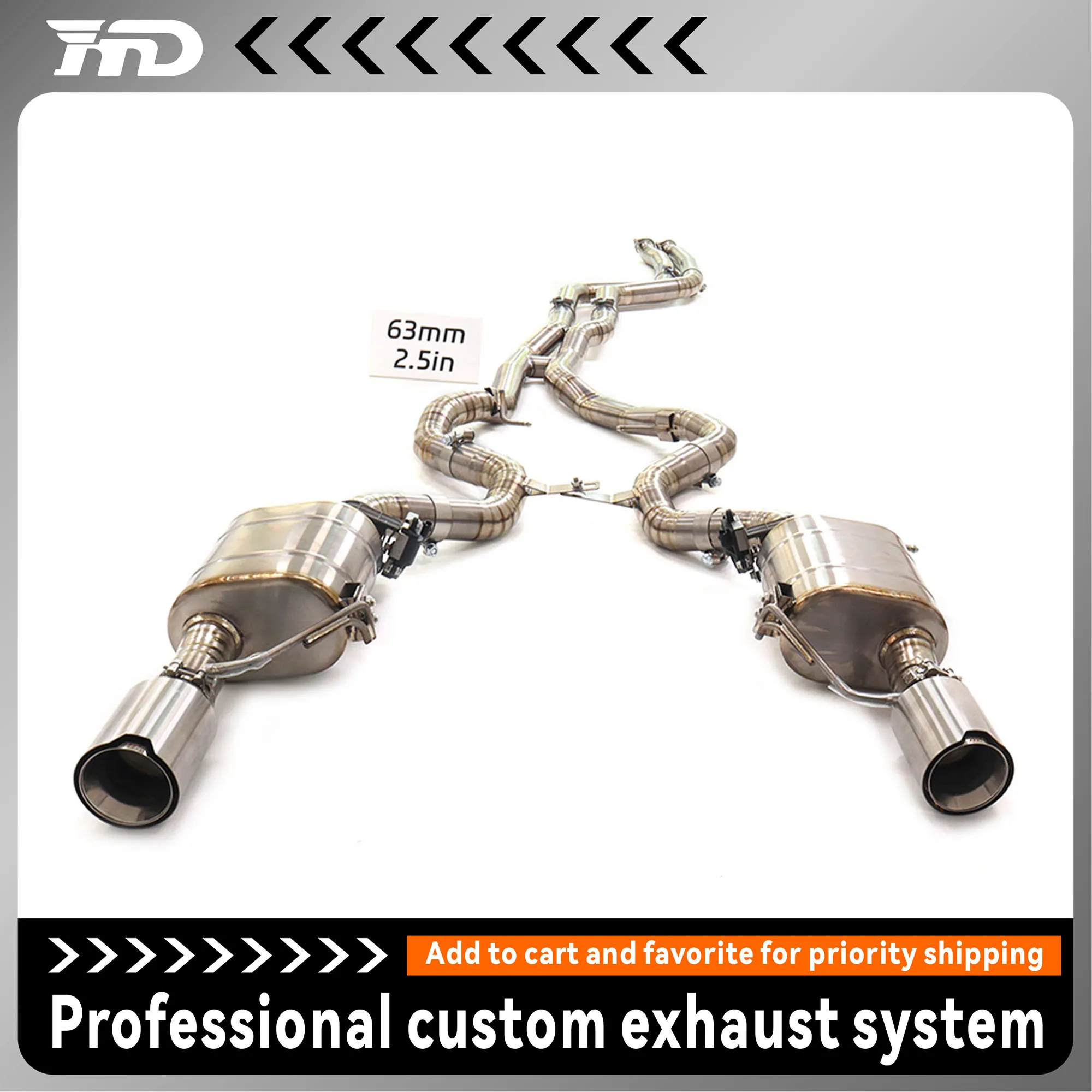 

Hot selling new product for BMW 335i E92 titanium alloy exhaust pipe with valve and remote control, high performance audio