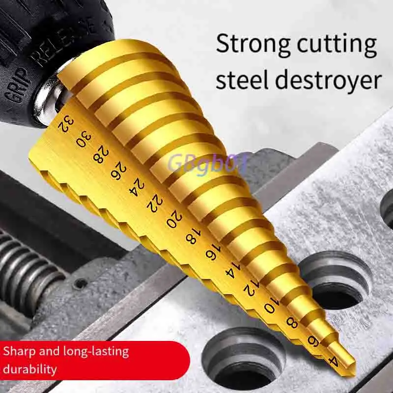 Serrated Step Drill Bit Set | for Hand Drill | Hole Enlargement & Chamfering on Steel Sheet Metal | Multi-size Hole Cutter Kit view 4