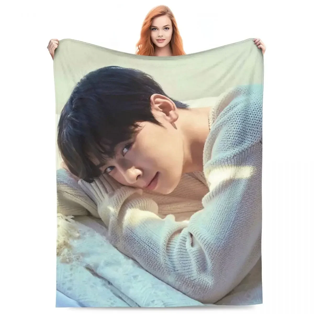

Комфортное одеяло CHA EUN WOO Kpop ASTRO, аксессуары, постельные принадлежности, декоративные одеяла, легкий тонкий флис для спальни