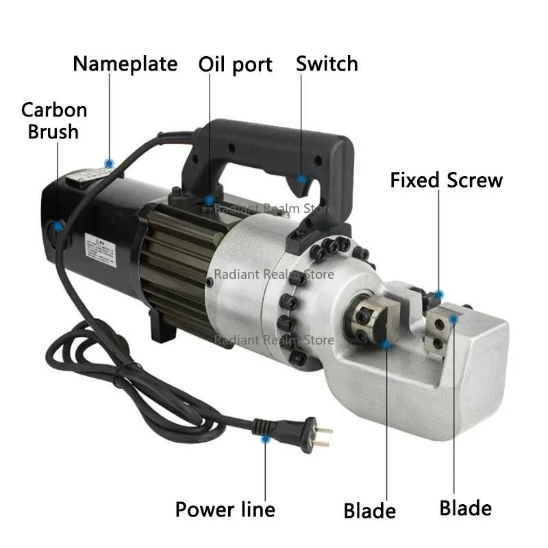 

Electric Steel bar Cutter 4-20mm Portable Hydraulic Rebar Cutting machine Handheld Reinforcement Shear Steel bar Scissors