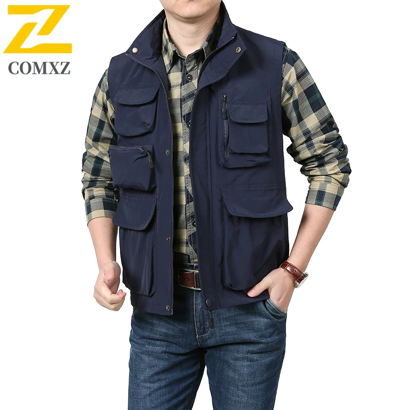 

2025 Work Vest Unisex Waterproof Fishing Jacket Outdoor Sport Sleeveless Coat Hiking Camping Windbreaker Men Delivery vest