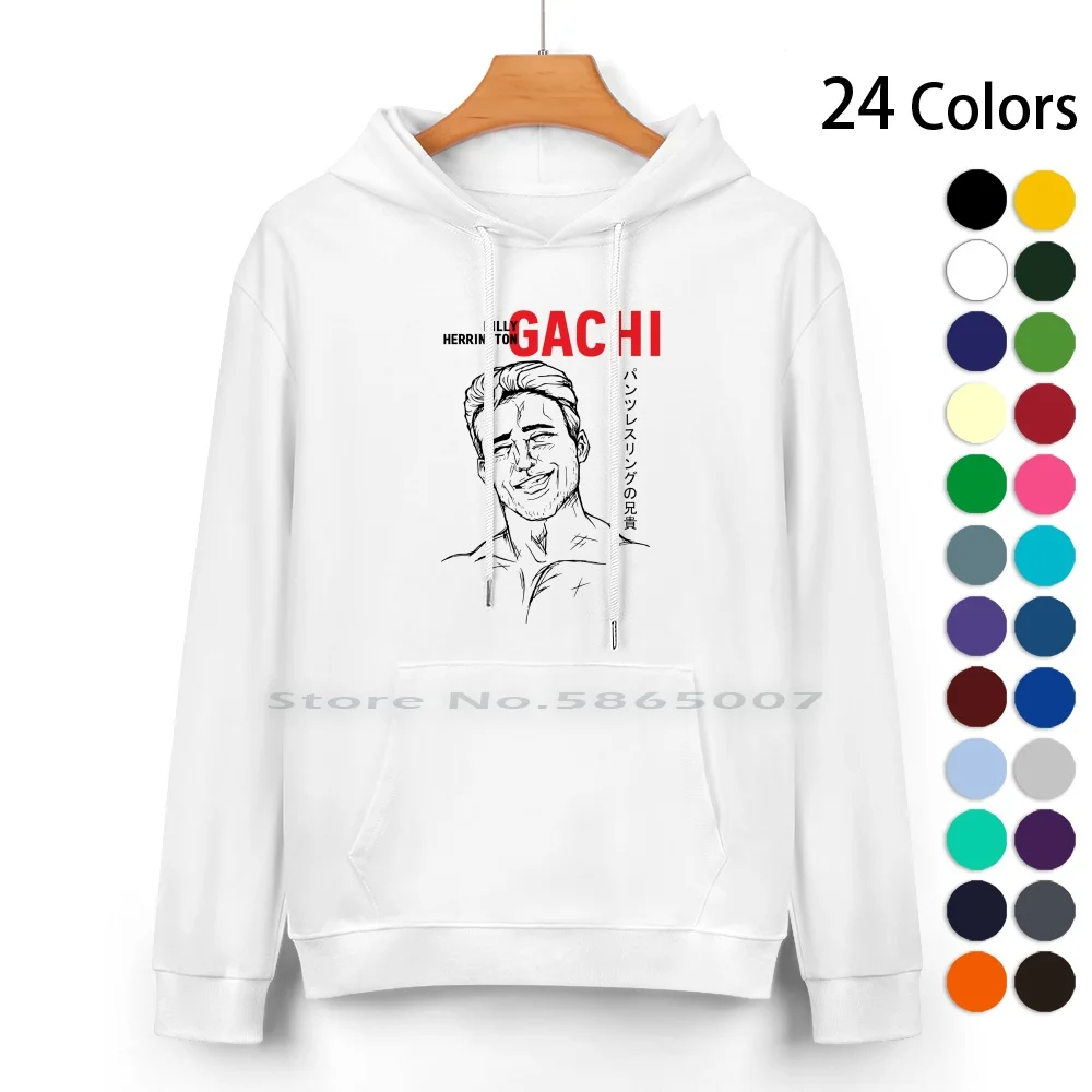 Gachi Billy Herrington Pure Cotton Hoodie Sweater 24 Colors Gachimuchi Billy Herrington Wrestling Japan Meme Aniki Twitch Gay