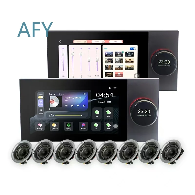 Tuya 10 Inch Screen Smart Home Zigbee Gateway for Music Panel with Built-in Amplifier for 8 Wire Speaker Smart Home Hub