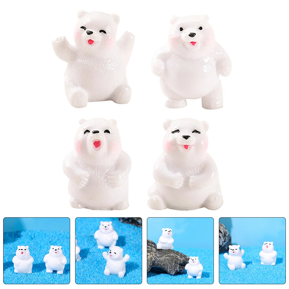 

12 Pcs Small Landscape Ornaments Mini Bear Garden Miniature Figurine Decor Micro Figurines Desktop Decorations