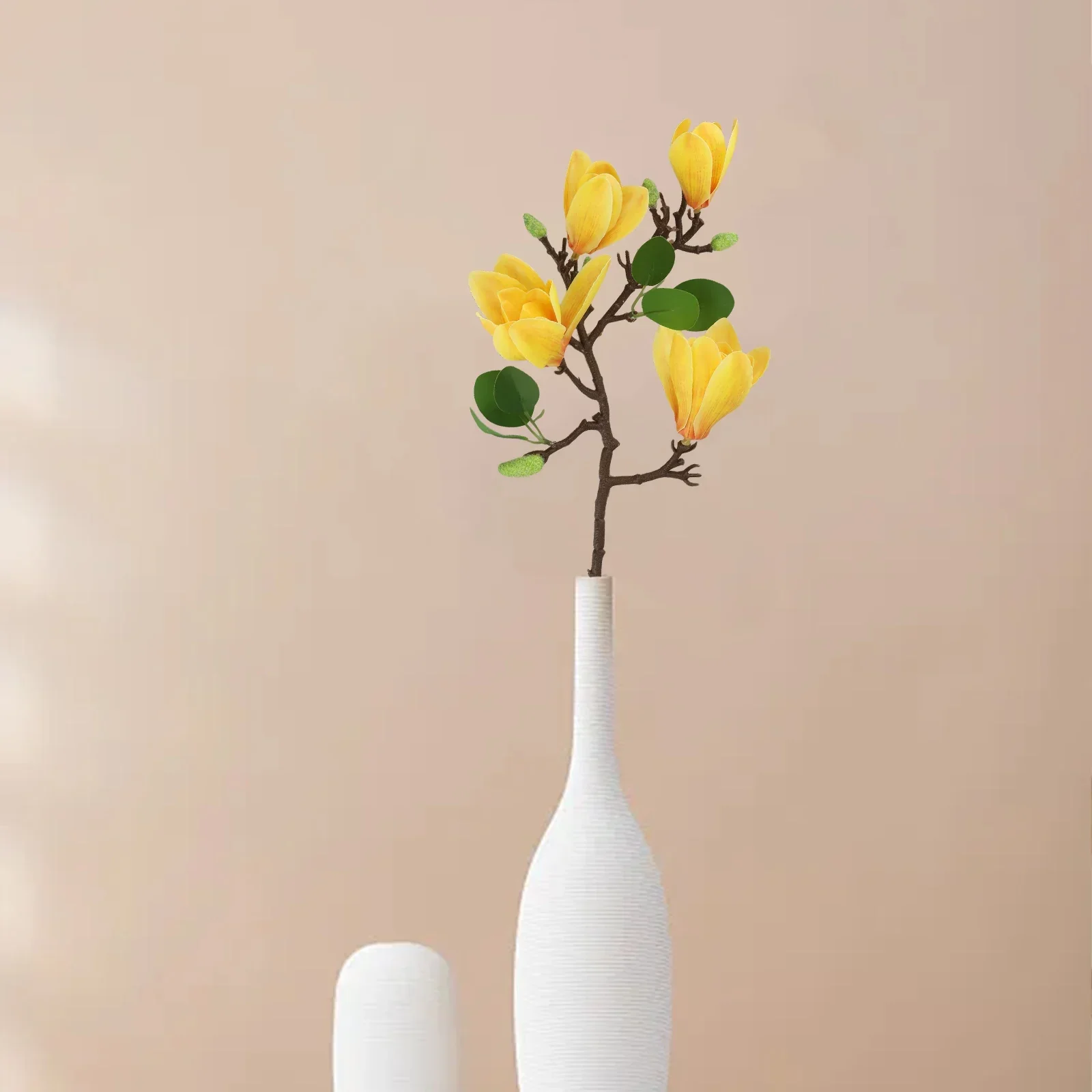 Practical Artificial Flower Magnolia Orchid Flower Branches Home Decoration Magnolia Denudata Simulation Real Touch