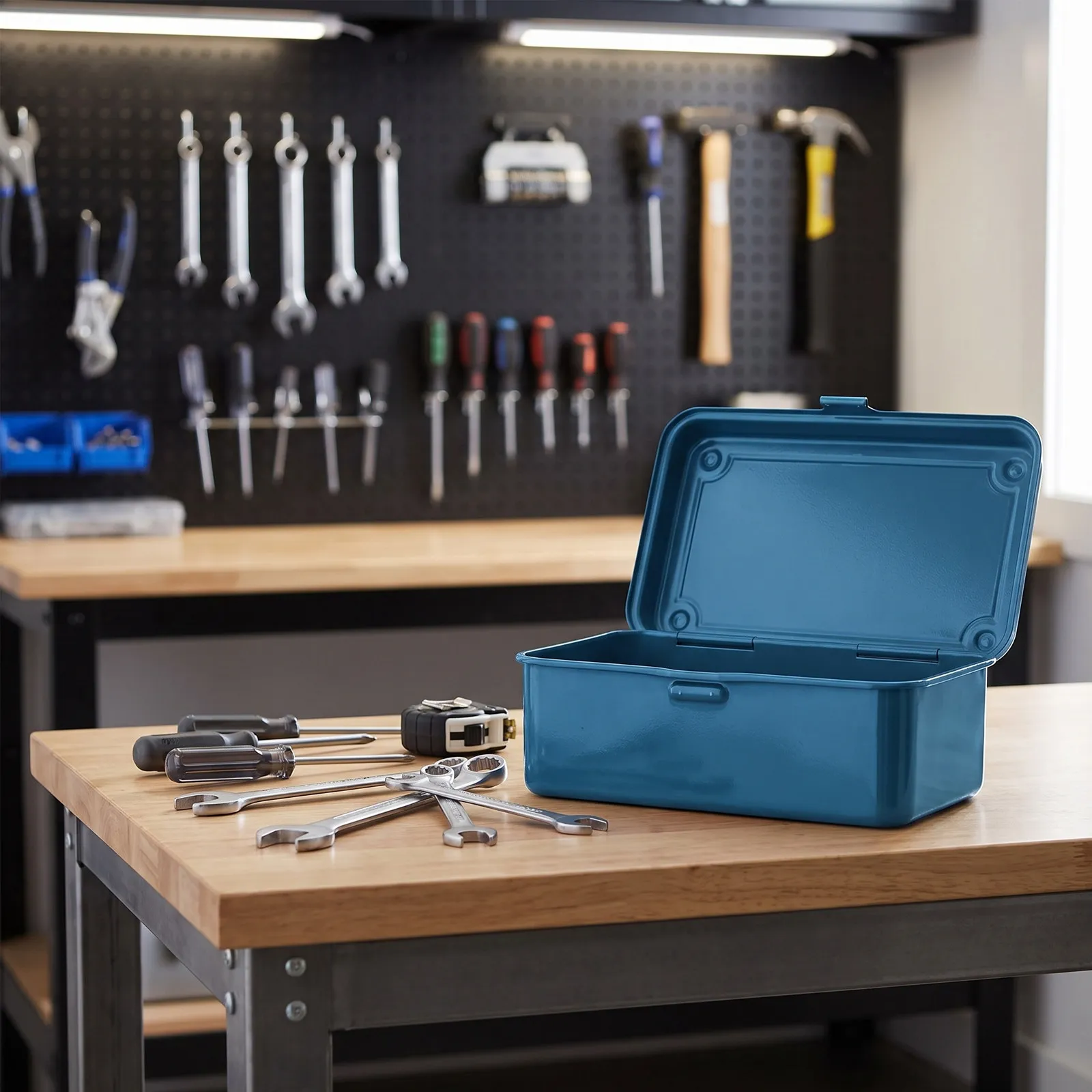 Aluminum Alloy Toolbox Portable Case Storage Halloween Christmas Emergency Car Tool Box Tool Storage Box Blue Tool Box Small