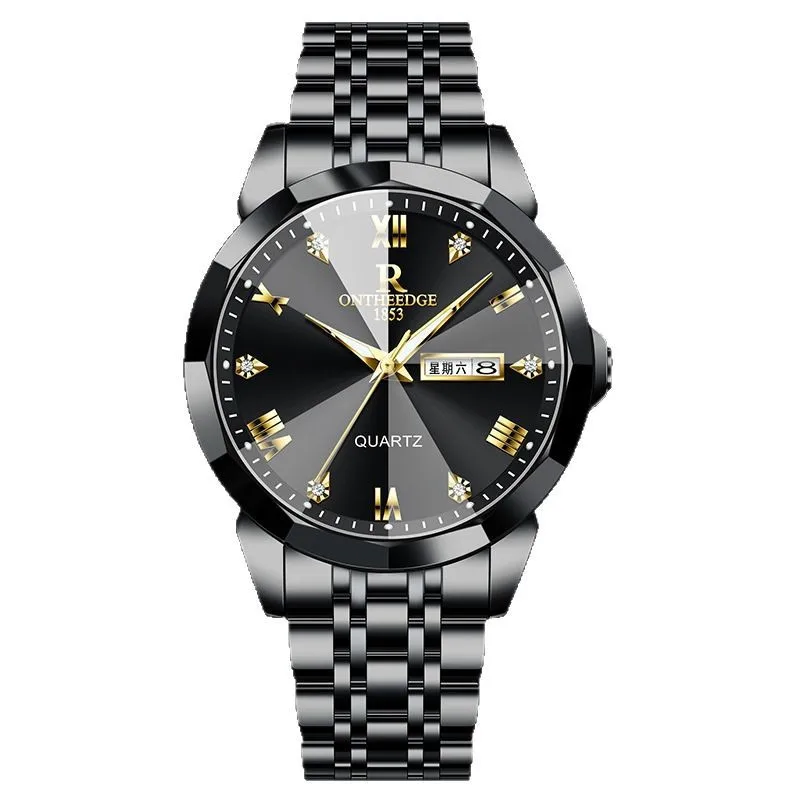 Men’s Fashion Quartz Watch, Waterproof Luminous Calendar Wristwatch, Swiss-Style Business Design
