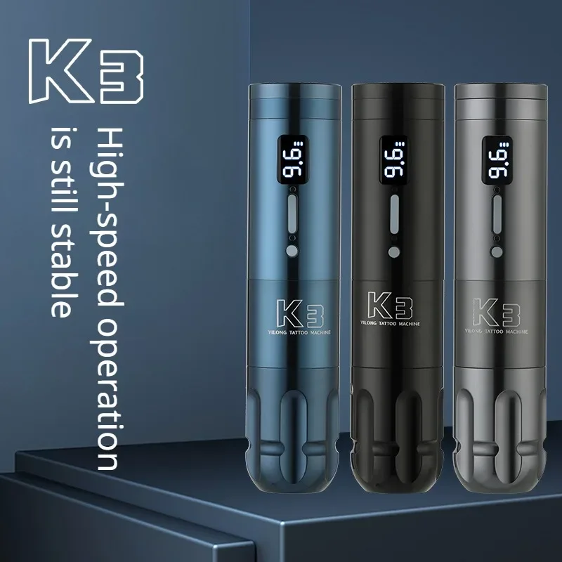 

K3 Wireless Tattoo Pen Double Battery Tattoo Electromechanical Flow Meter Can Adjust Stroke Tattoo Machine Stable Long Endurance