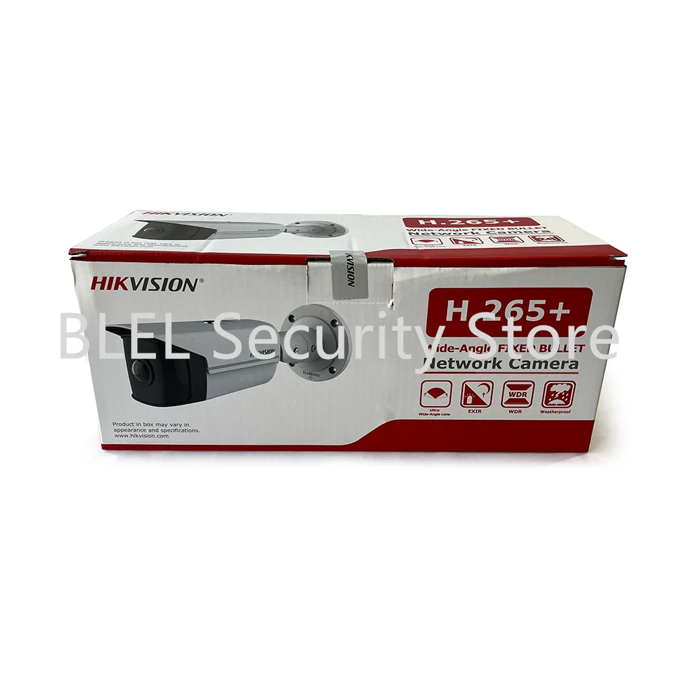 Imagem -02 - Hikvision-câmera ip Super Wide Angle Bullet Suporte Poe ir 20m Ezviz Hik-conecte Atualização Ds2cd2t45g0p-i 4mp 180 °