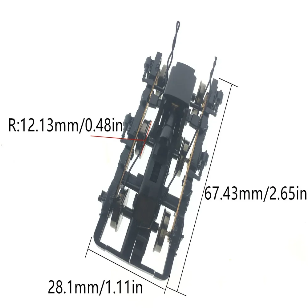 1PC or 2pcs HO Train Model Accessories Scale 1:87 Electric  Chassis Bogies Model Building Kits