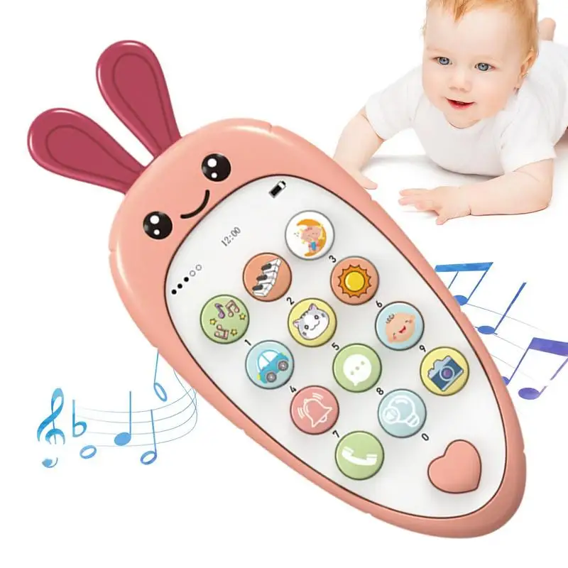 

Toddler Phone Toy Toddler Cell Phone Play Phone Educational Colorful Kids Play Phone Carrot Shaped For Imagination Stimulation