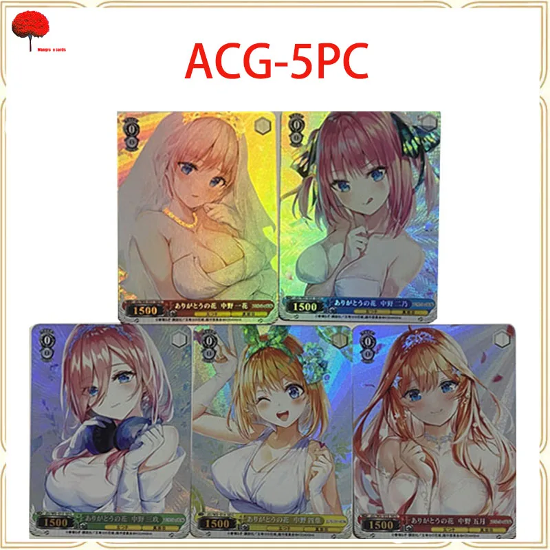 

Anime Goddess Story ACG DIY Nakano Ichika Nino Miku Yotsuba Itsuki Collection Game Toy Cards Christmas Birthday Present