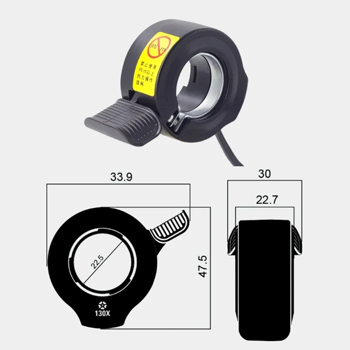 Wuxing-E-bike Finger Thumb Throttle for Bafang Motor BBSHD, Waterproof Connector, Electric Bicycle Accessories,