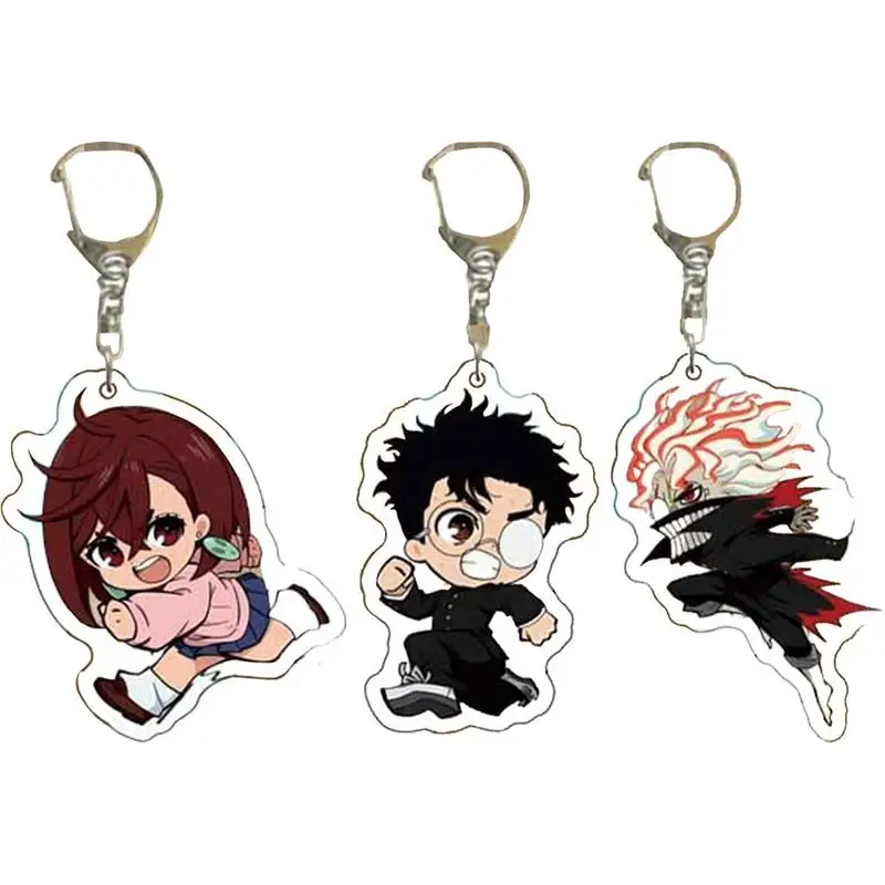 Key Ring Charm Anime 2D Acrylic Cartoon Anime Keychain Toys Keyring Jewelry Backpack Key Chain Anime Collectibles for Kids