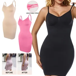 Women Shapewear Control Slips for Under Dresses Sexy Body Shaper Tummy Control Spaghette Strap Slip Seamless Slimming Cami