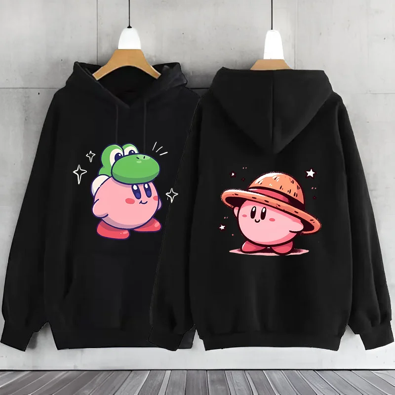 Cute Kirbies Anime Y2k Hoodies Long Sleeve Women\'s Hoodie Kirbies Hooded Shirt Women Clothing Y2k Casual Autumn Women\'s Clothes