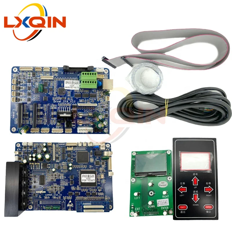 LXQIN  XP600 Single head V6 Version Board Kit for XP600 Printhead With 5pins Singal Cable 26p-3500B-1.0 Long Cable Board Kit