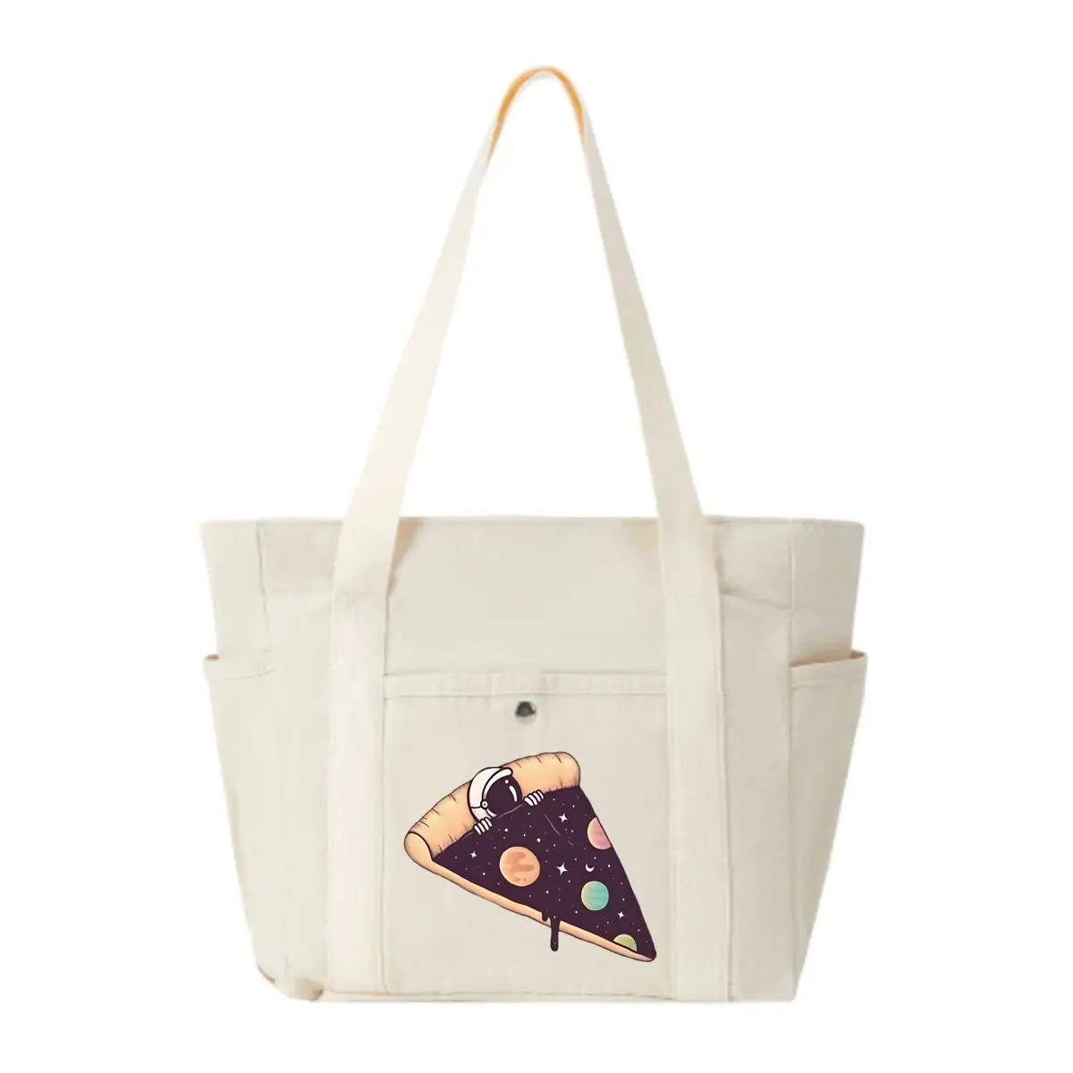 

Сумка через плечо с несколькими карманами Astronaut Pizza Art Streetwear Tote