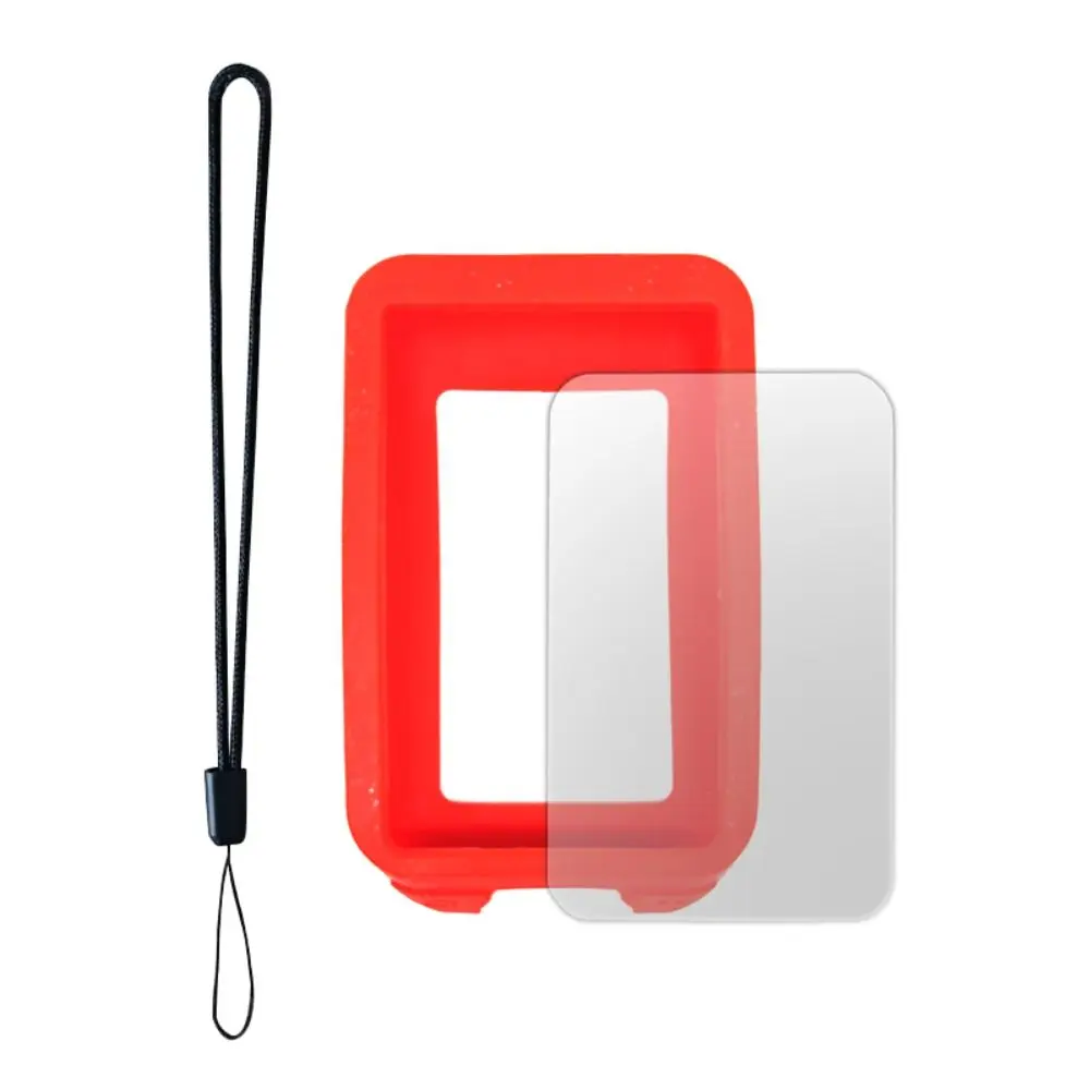 Силиконовый защитный чехол для велосипедного компьютера с мягким краем и ремешком, защитная пленка для экрана, противоударная, прочная для iGPSPORT iGS800